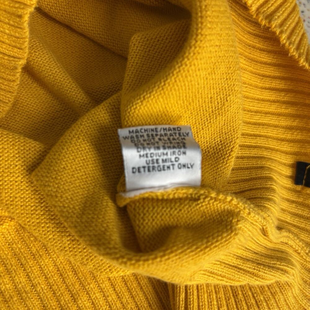Vintage Y2K Women’s Long Sleeve Open Front Dark Yellow Sweater Large Punk Skater - Picture 5 of 8